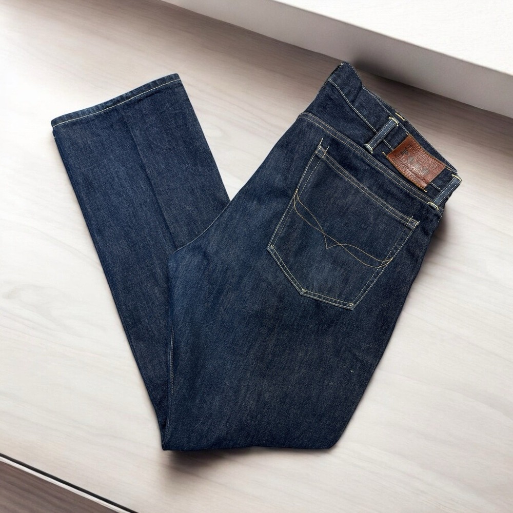 Polo‎ Ralph Lauren Mens 40x32 Dark Wash Denim Slim Straight Jeans